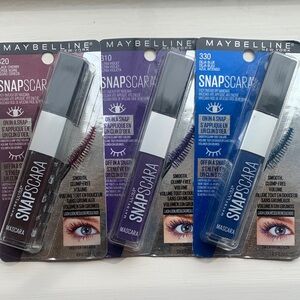 Maybelline Snapscara Mascara Set of 3- Black Cherry, Ultra Violet, Deja Blue